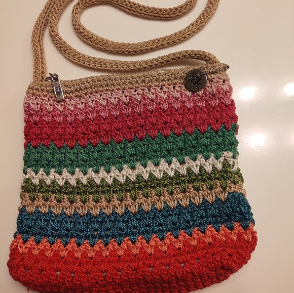The Sak Handbags - The Sak Multi Color Striped Crochet Crossbody